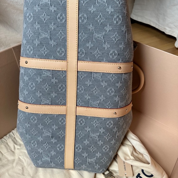 Louis Vuitton Keepall Bandouliere 45 Monogram Denim Cloudy Gray - Picture 10 of 16